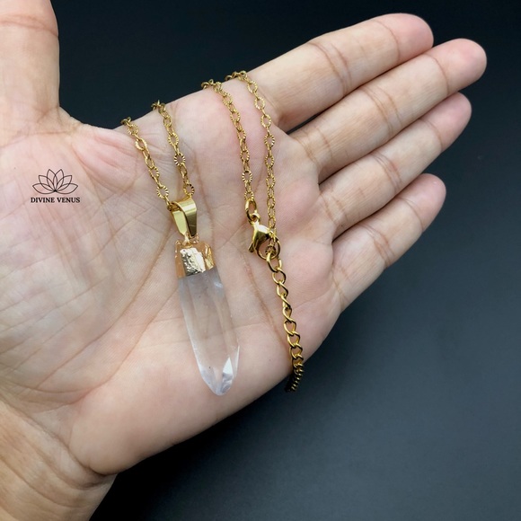 Clear Quartz Necklace | Natural Quartz | - Picture 12 of 16